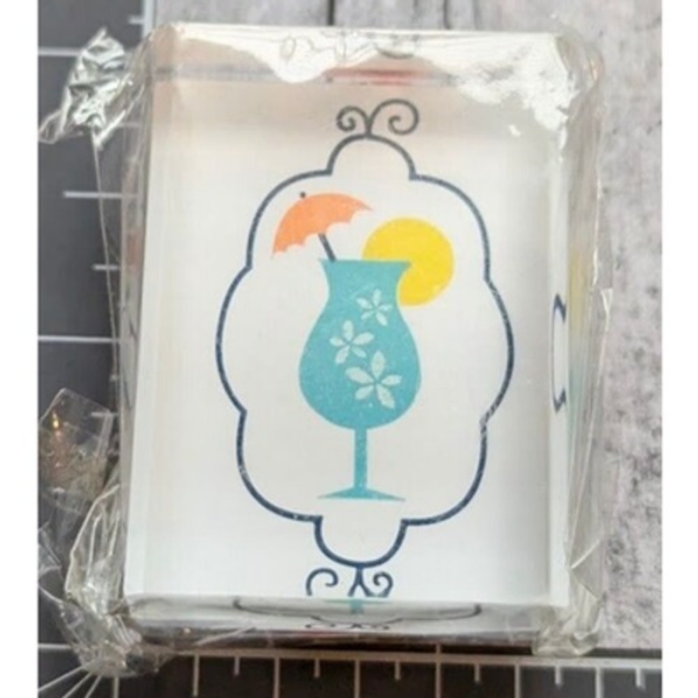 Michael's Tropical Drink Framed Acrylic Mount Rubber Stamp #G18